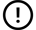 Exclamation mark with circle black