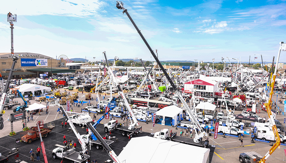 The Utility Expo drone overview outside