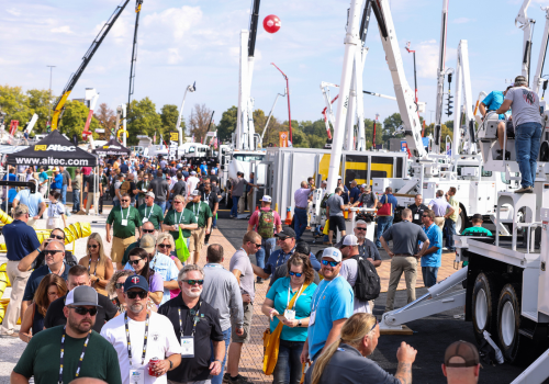 Show floor of equipment at The Utility Expo 2023