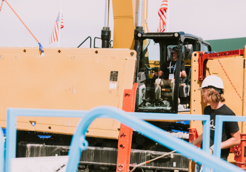 Attendees getting hands-on demos with the latest equipment in utility construction at The Utility Expo 2023