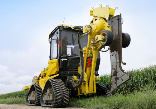 Vibratory Plow with a reel carrier