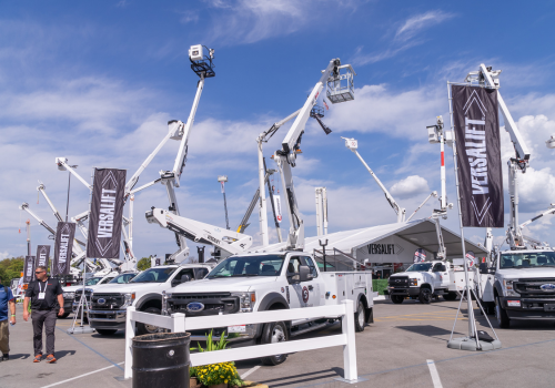 Versalift bucket trucks at The Utility Expo 2023