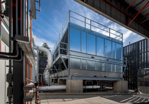 Cooling tower for a data center.
