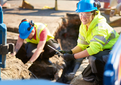 Underground utility worker 