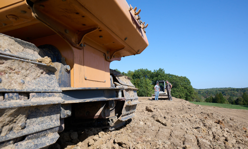 Close up Picture of a construction vehicle