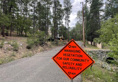 APS Managing vegetation for our community safety and reliability sign
