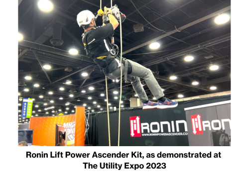 Ronin Ascenders are powerful tools that have revolutionized safety and injury prevention in the workplace by removing the physical strain and fatigue, as demonstrated at The Utility Expo 2023